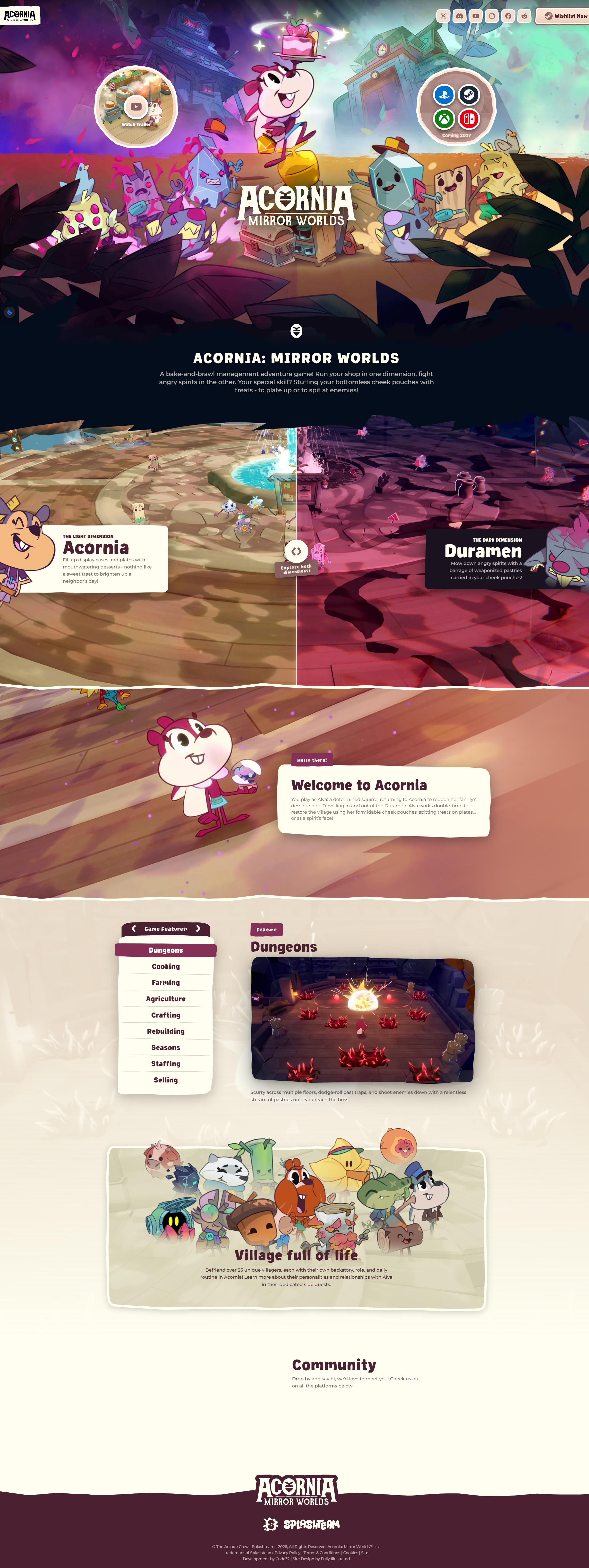Acornia on desktop